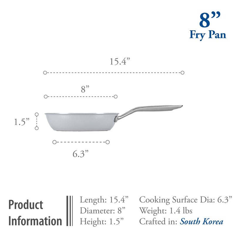 TECHEF - CeraTerra - 8 inch Ceramic Frying Pan â€“ PFAS, PTFE & PFOA-Free, Toxin-Free Ceramic Coating, Induction-Ready, Oven & Dishwasher Safe, Ceramic Nonstick Frying Pan Made in Korea - Image 5